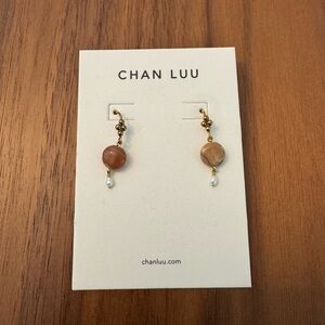 Chan Luu Smoky Quartz and Pearl Drop Earrings